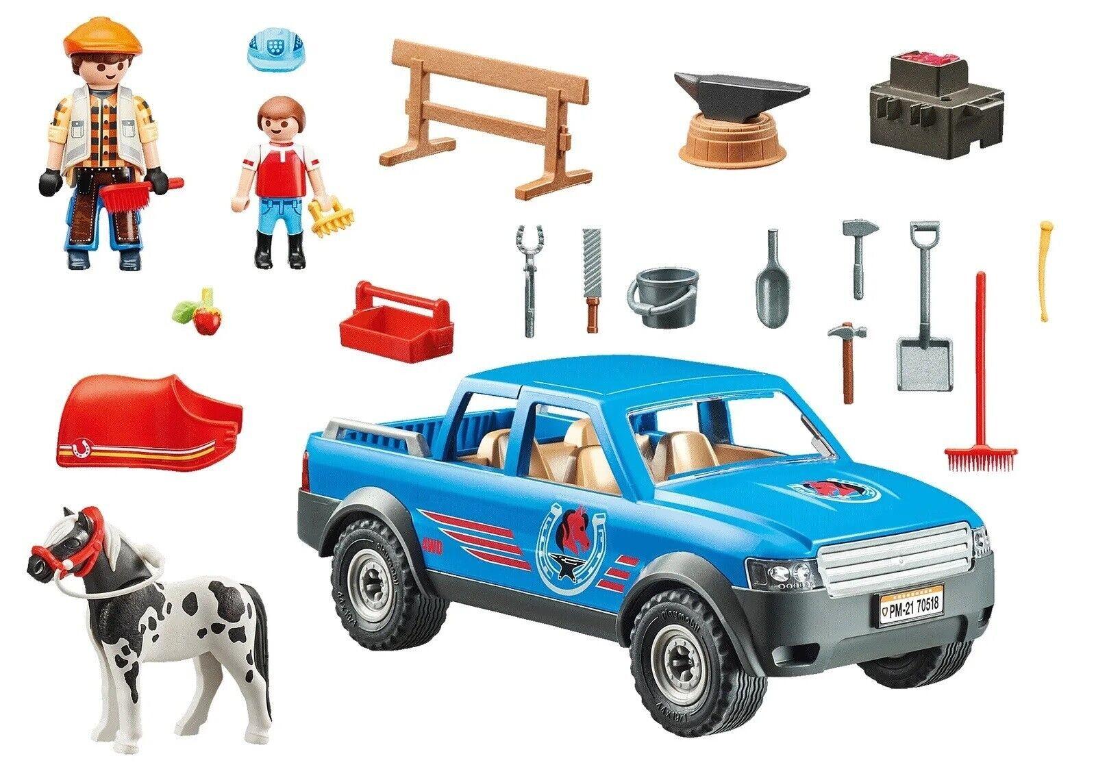 Playmobil 70518 Country Adventure Mobile Farrier Horse Truck Pony Forge Hammer