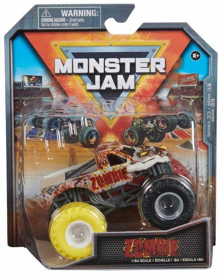 Hot Wheels Monster Jam Trucks 1:64 Scale 3+ Toy Race Grave Digger Zombie