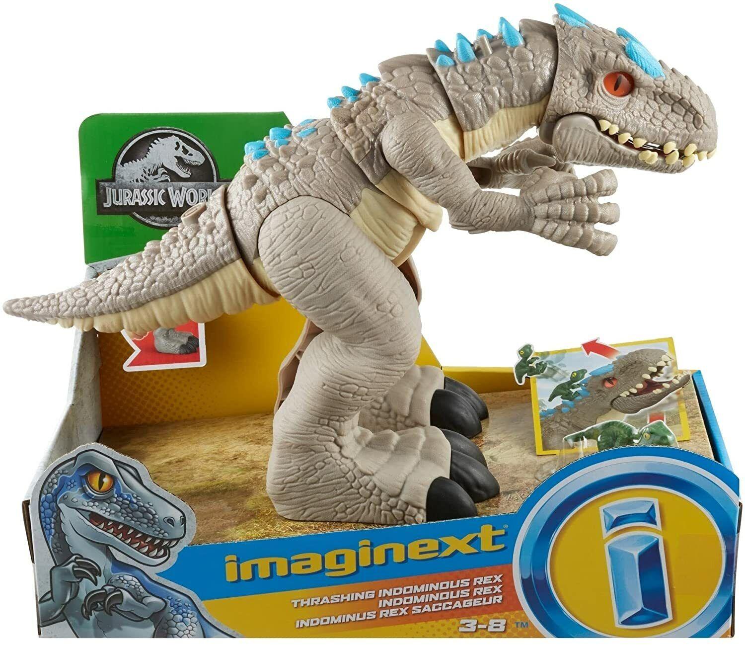 Imaginext Jurassic World Thrashing Indominus Rex Dinosaur Ages 3+ Toy Dino Play