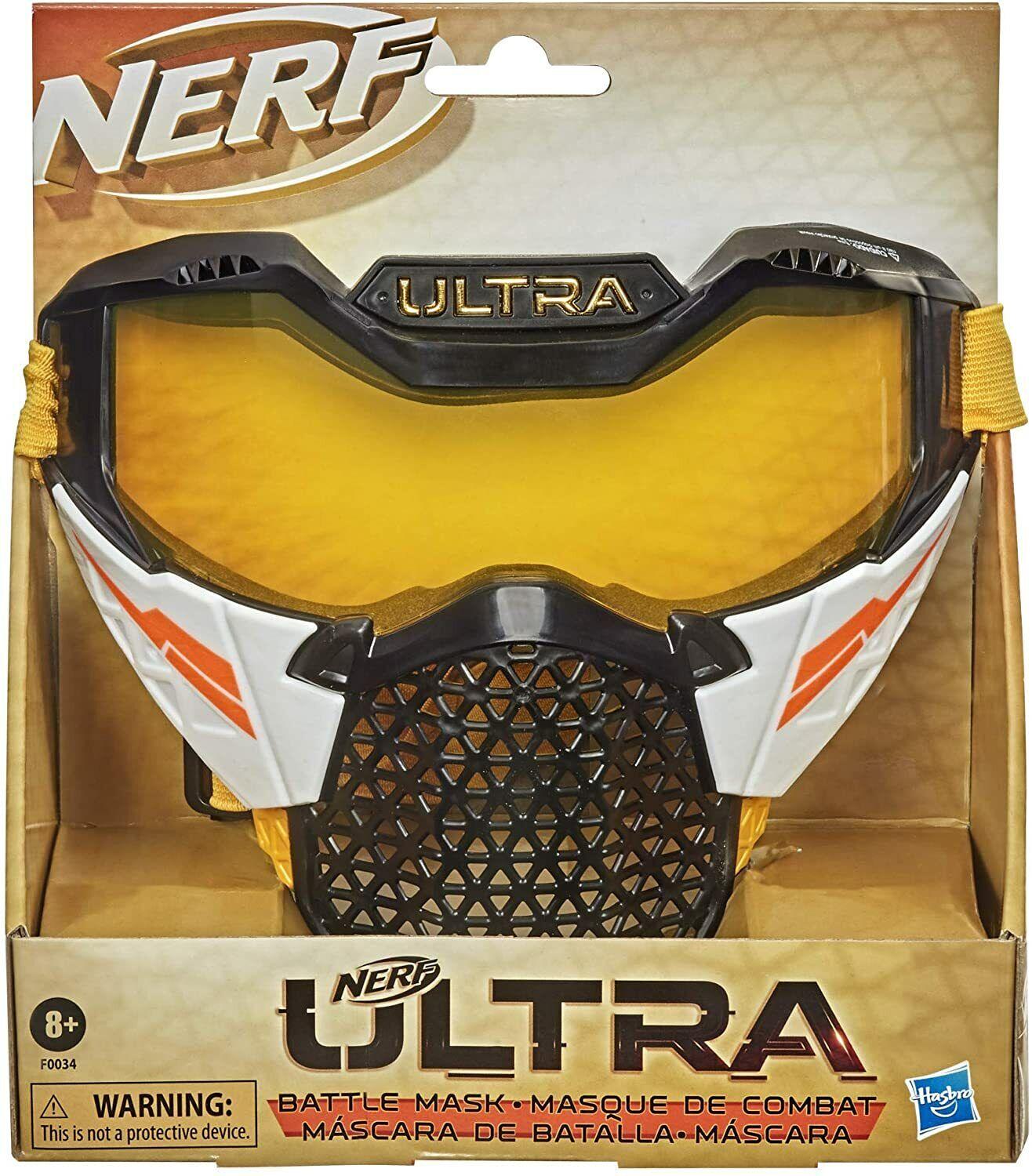NERF Ultra Battle Mask Adjustable Ages 8+ Toy Play Fire Gun Blaster Fight Gift