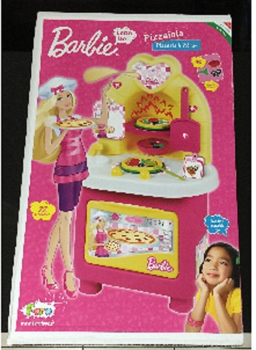 Large Kitchen Set Pretend Play Faro Barbie Doll Cooking Chef Ages 3+ Toy Pizza