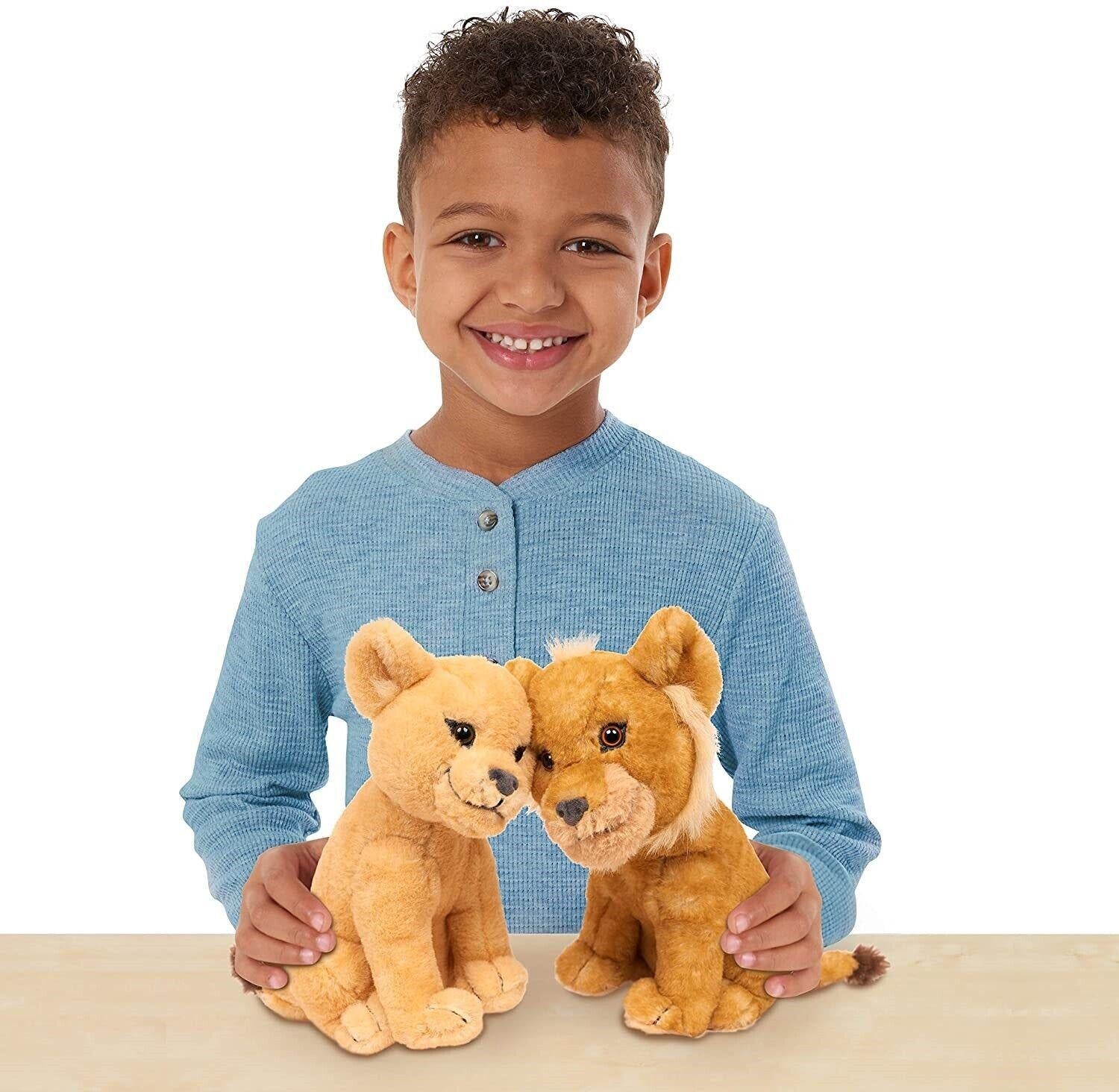 Lion King Kissing Simba and Nala Soft Plush 2 Pack Bundle Ages 3+ Toy Play Gift