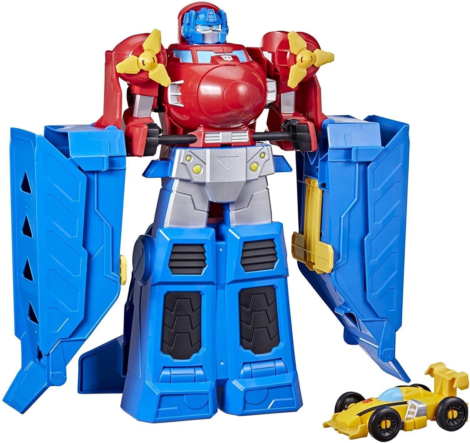 Transformers Optimus Prime Jumbo Jet Wing Racer Bumblebee Plane Car Robot Play
