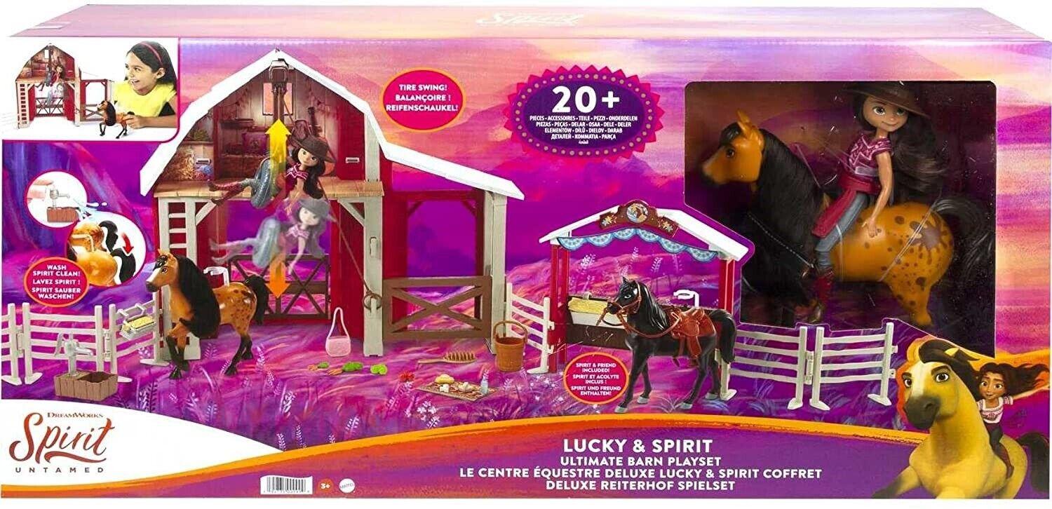 Spirit Untamed Ultimate Barn Playset with Lucky Doll and Horse 20+ Pieces 3+ Toy