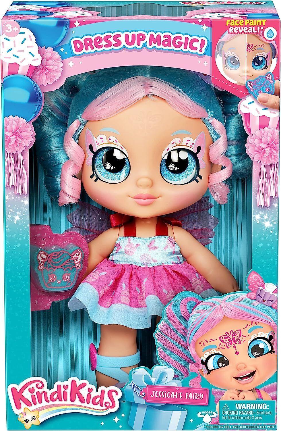 Kindi Kids - Jessicake Fairy Face - Dress Toddler face Paint Reveal Doll Unicorn Play Fun