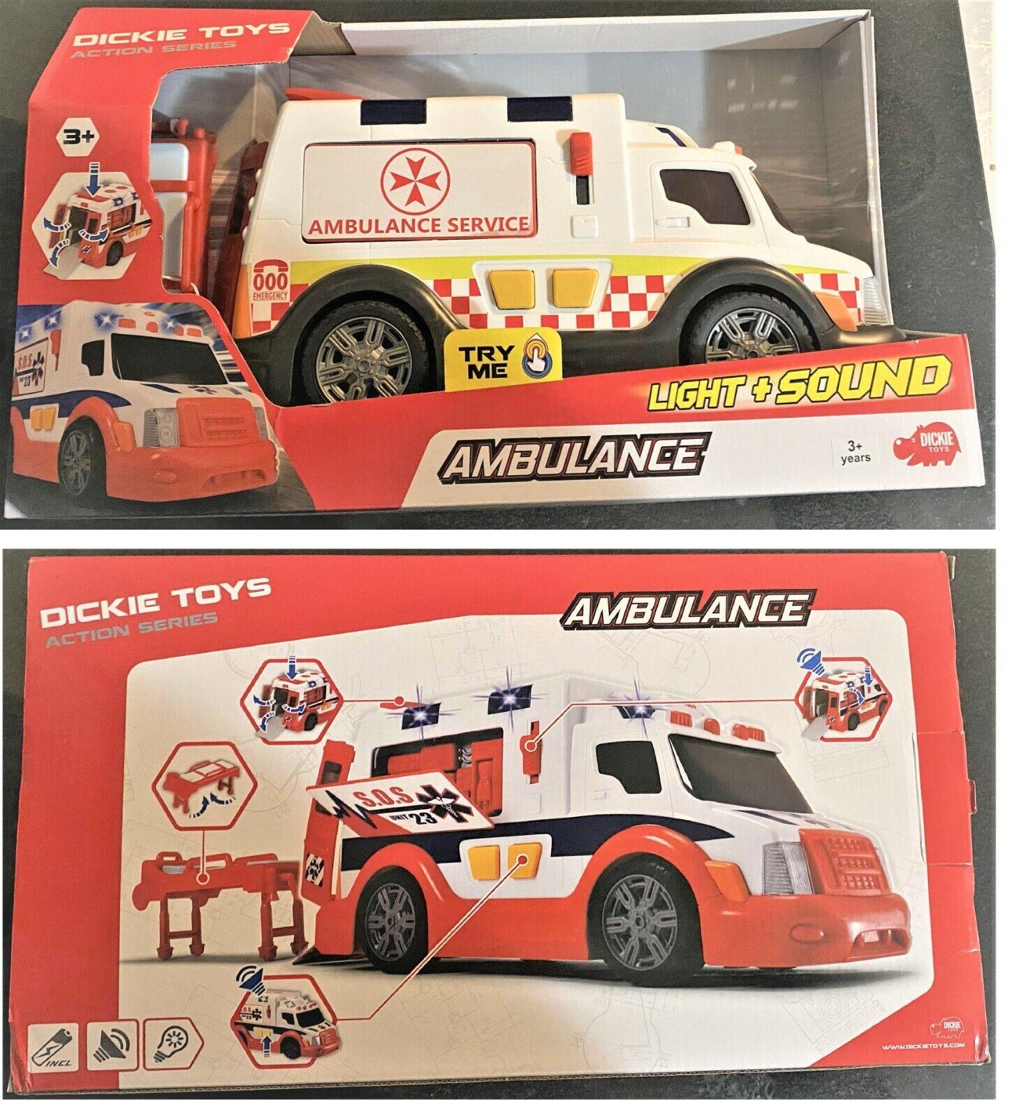 Dickie toys action series-Ambulance service- try me light + sound toys