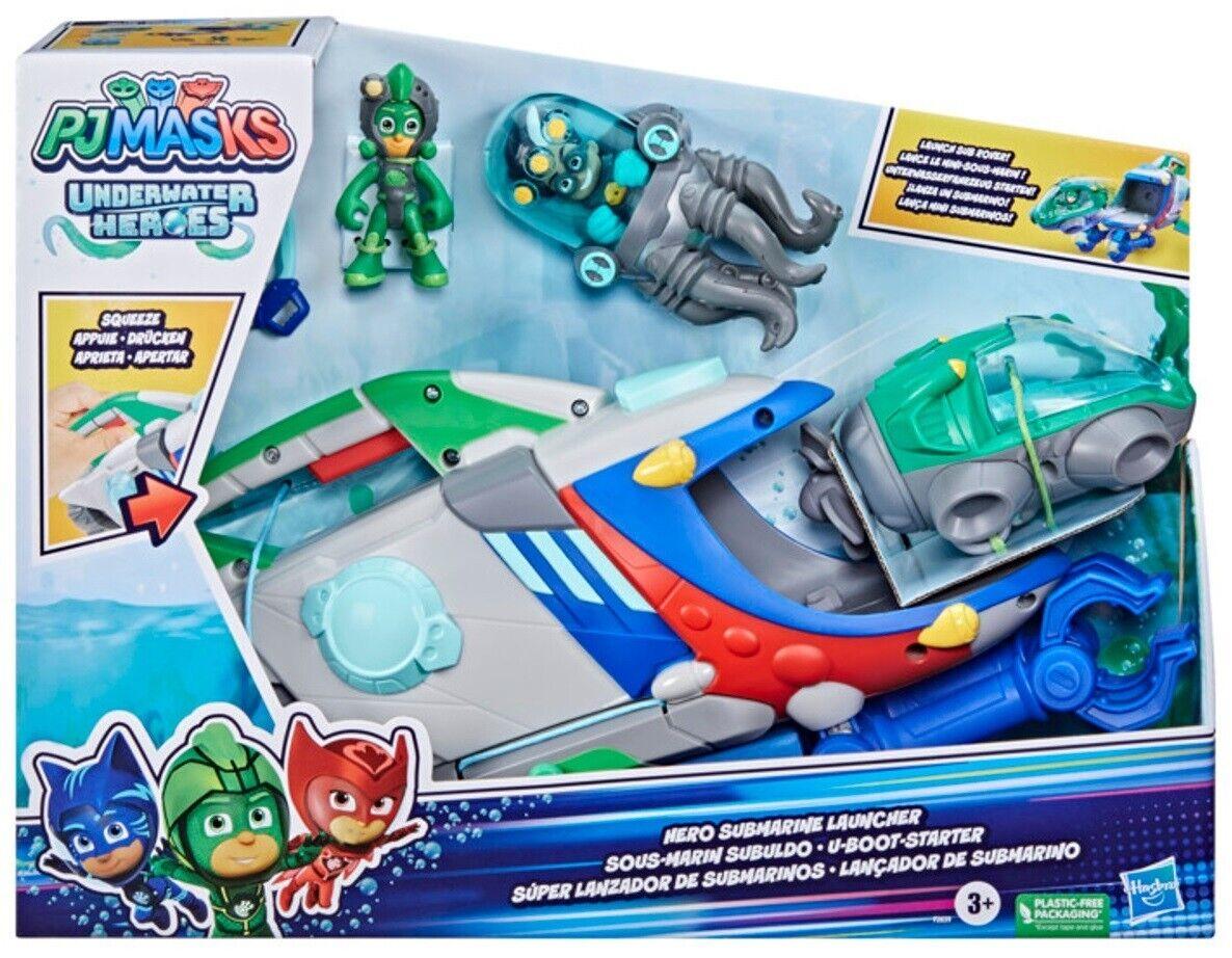 PJ Masks Hero Submarine Launcher With Launch Sub Rover and Grabber Claw Play