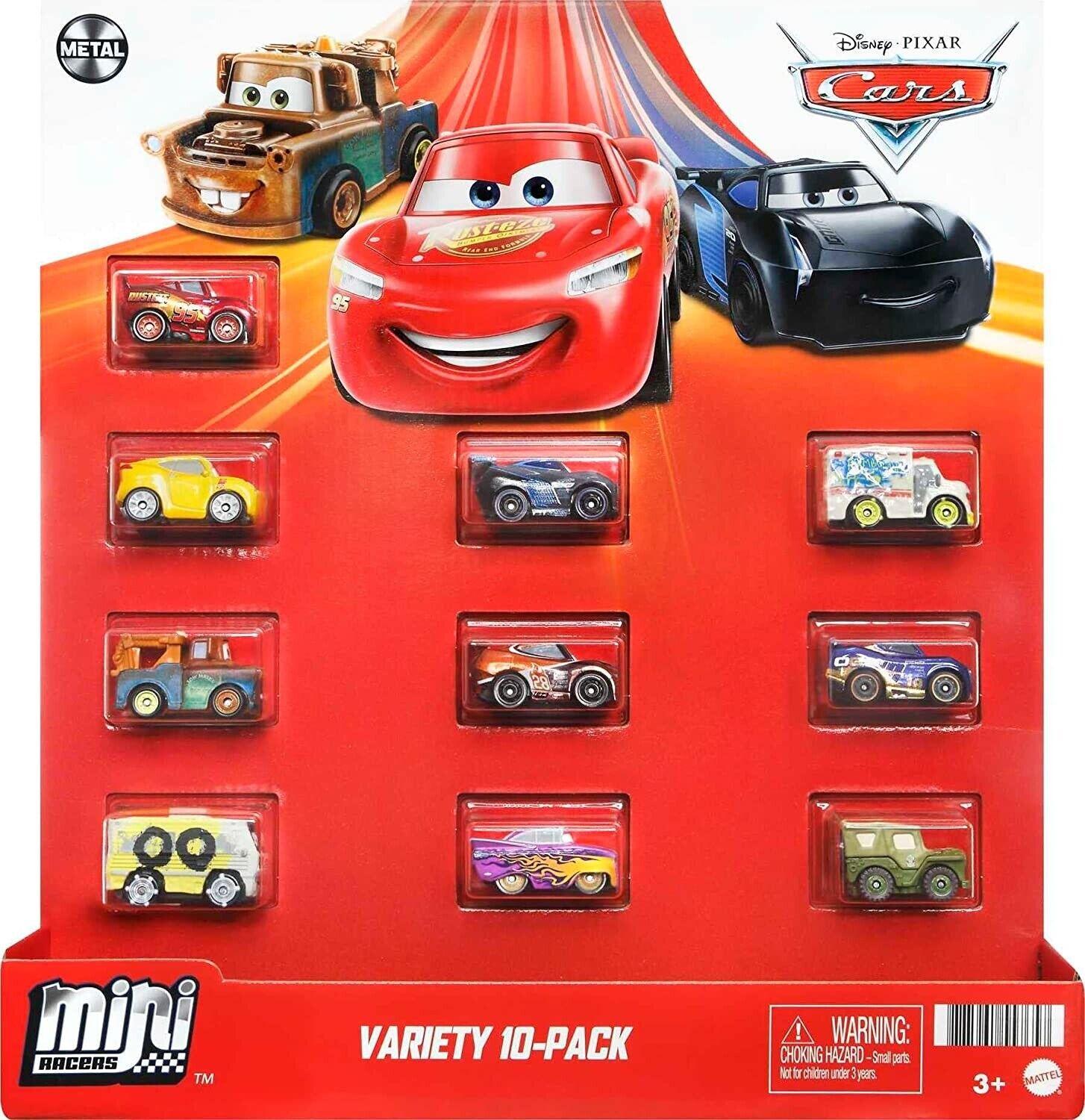 Disney Cars-Classic minis-Metal Material Lightning McQueen Mini Racers 10-Pack Ages 3+ Toy Car