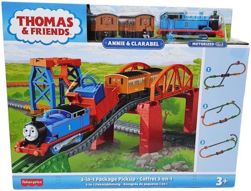 Fisher Price Thomas 3-in-1 Package Pickup Motorised New Toy Train Track Race Fun