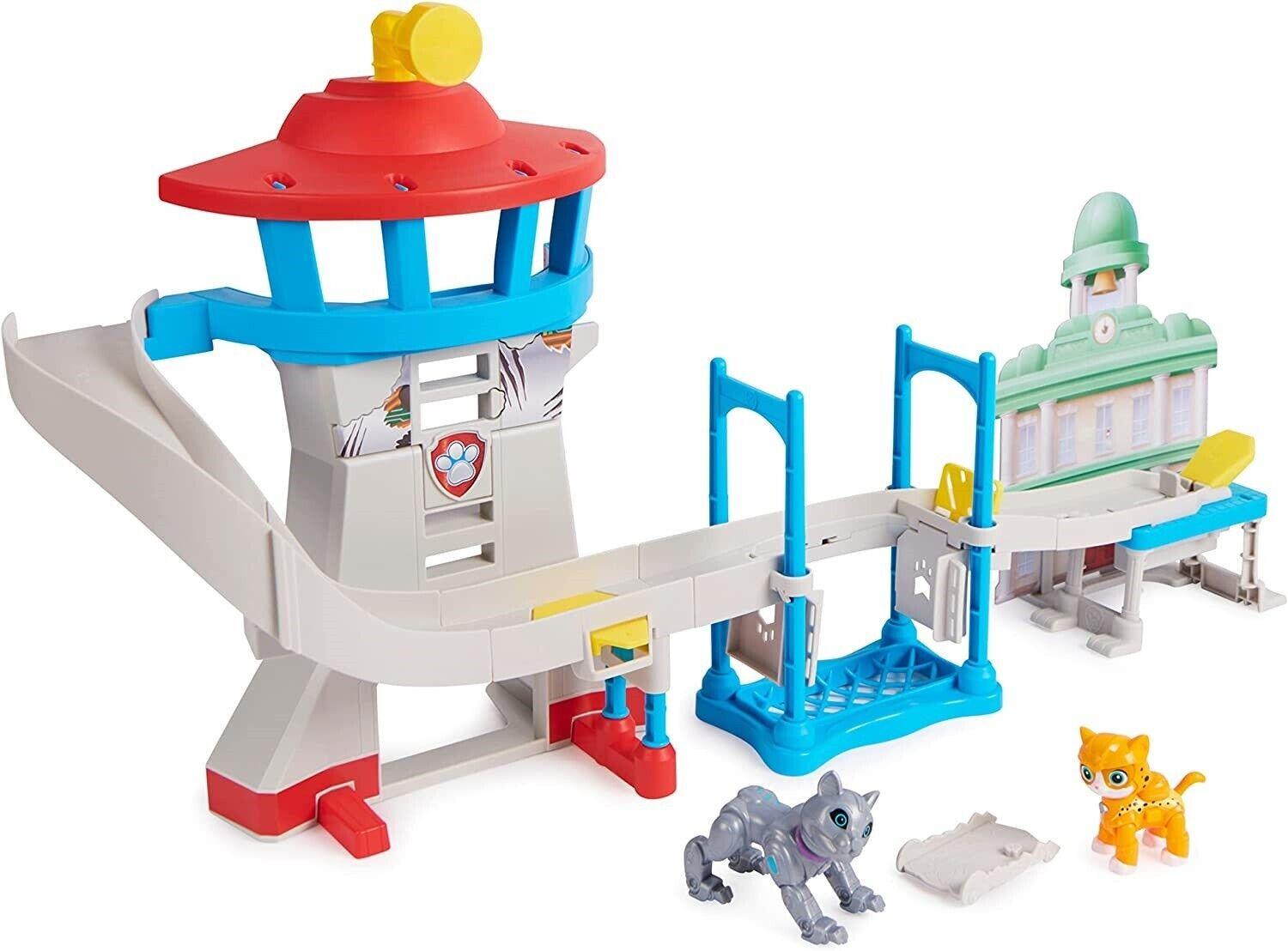 Paw Patrol Cat Pack Adventure Bay Playset with Lookout Tower and 2 Figures Play