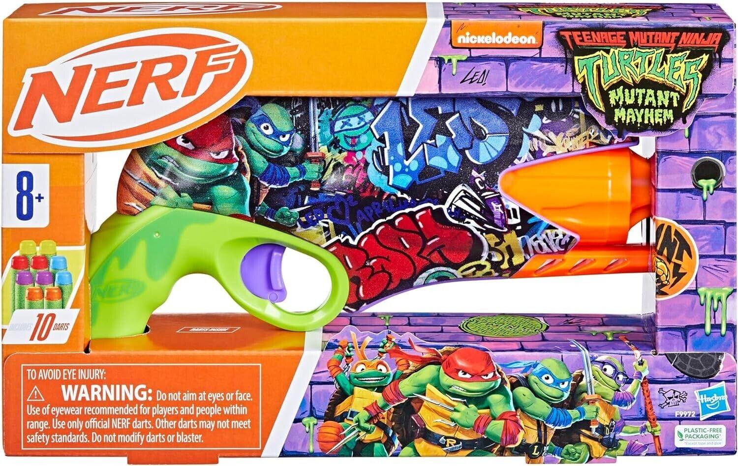 Nerf Teenage Mutant Ninja Turtles Blaster 10 Nerf Elite Darts Toy Foam Play Game