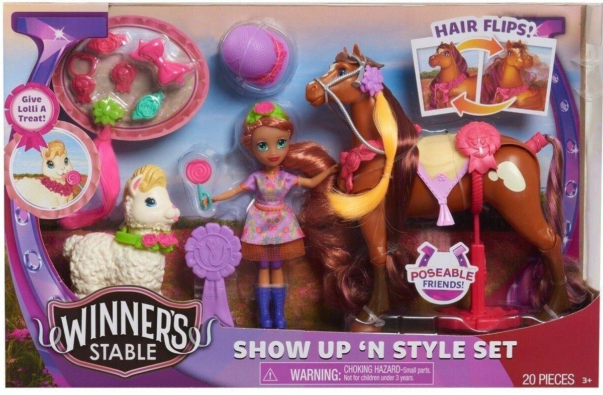 Winners Stable Show Up N Style Set 20 Pieces Doll Toy Children Playset Horse