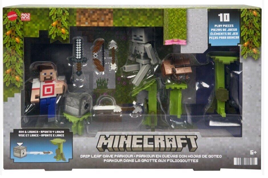 Minecraft Drip Leaf Cave Parkour Multipack Figures Ages 6+ New Toy Game Play