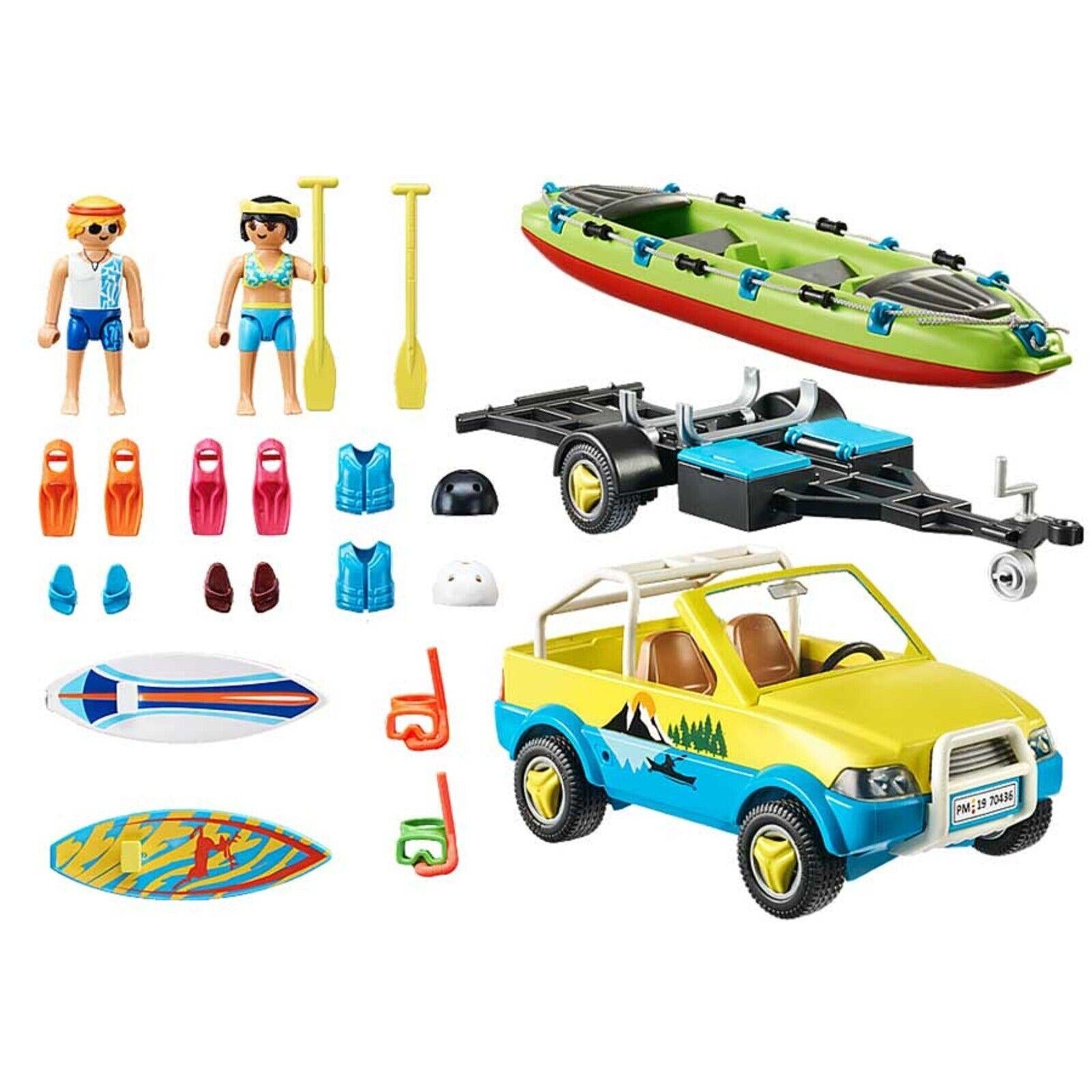 Playmobil 70436 Family Fun Beach Car Trailer Water Boat Jockey Wheel Play Gift