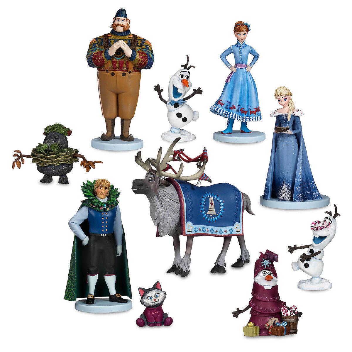 Frozen Adventure Deluxe Figure Play Set 10 Pieces Anna Elsa Olaf Kristoff Sven