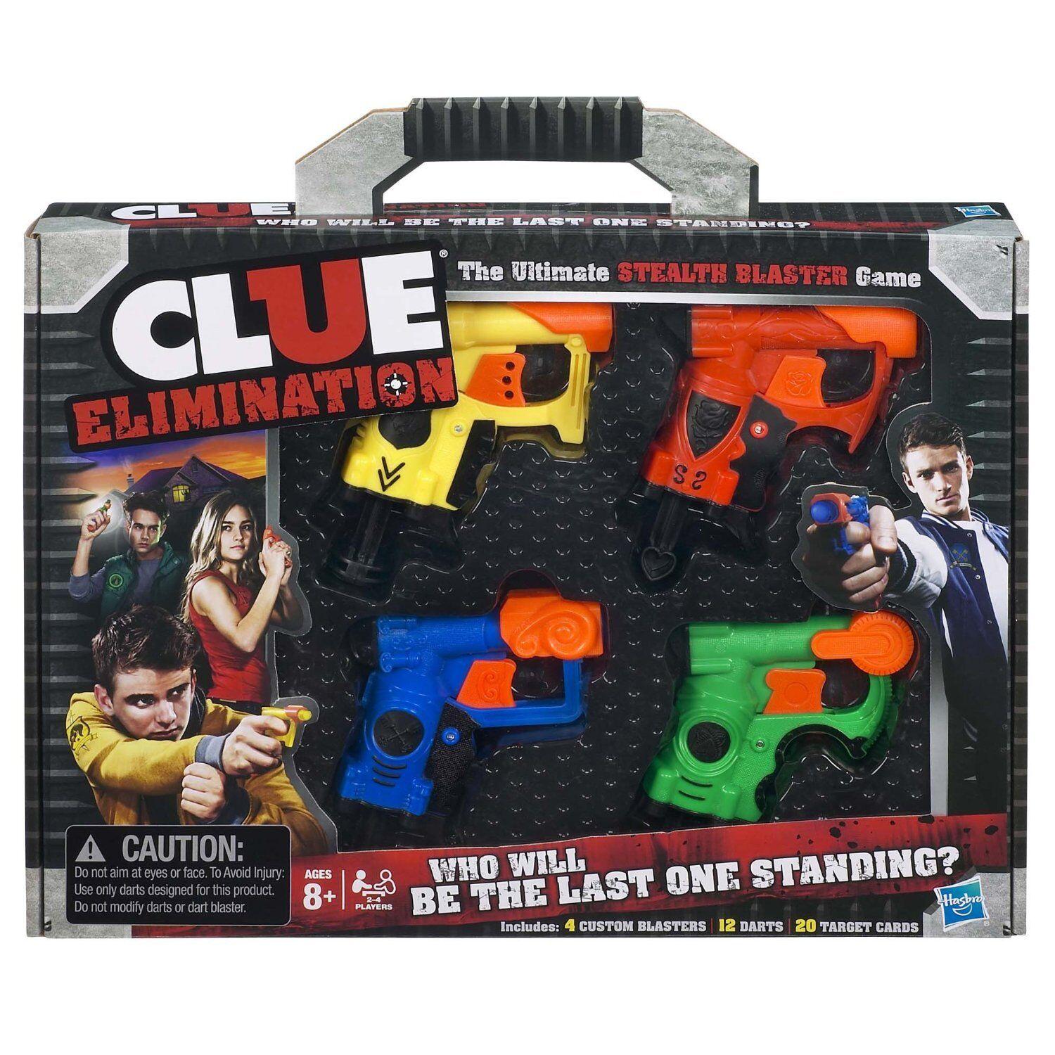 Nerf Blaster Mini Gun Clue Elimination Game Hasbro Toy Ages 8+ Boys Girls Fight