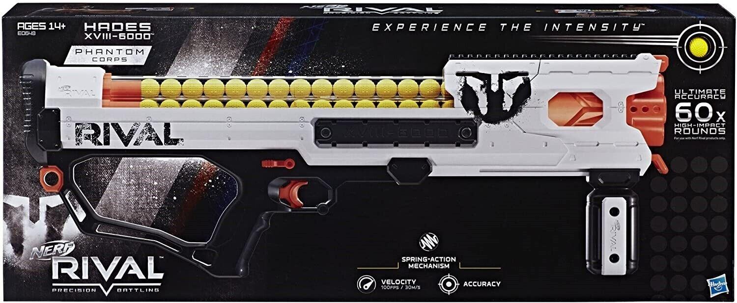 Nerf Rival 60 Rounds Phantom Corps Hades XVIII-6000 Ages 14+ Toy Gun Blaster