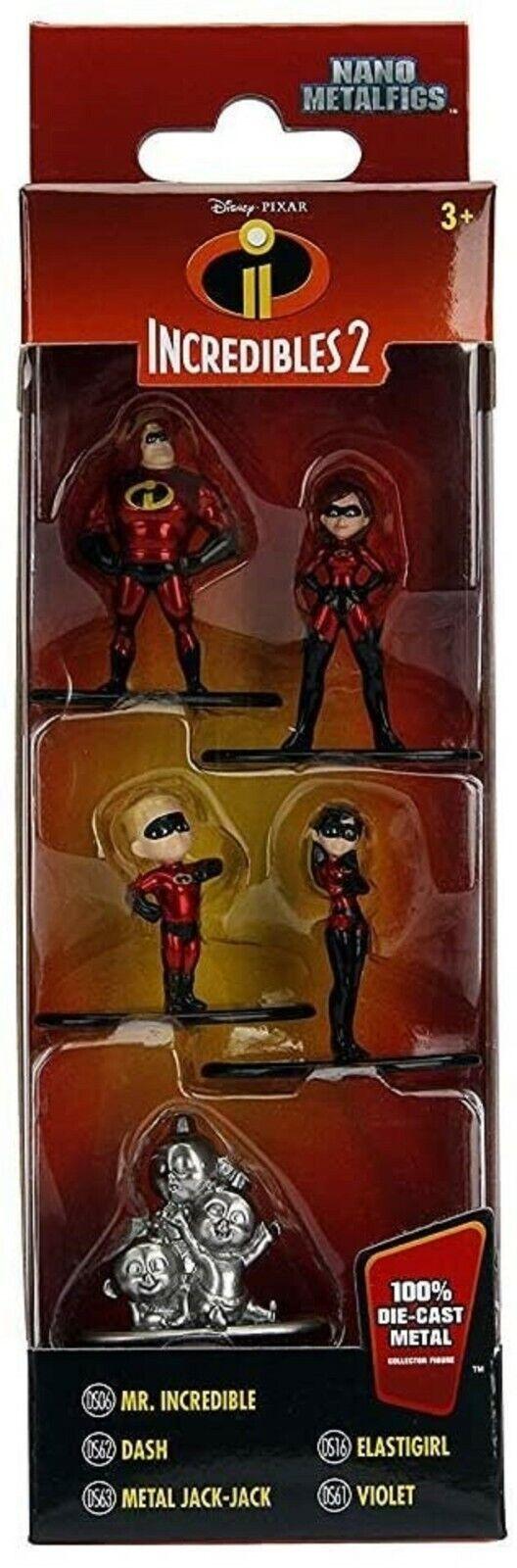 Incredibles 2 Nano Metalfigs Metal Mini 5-Pack Ages 3+ Toy Doll Elastigirl Play