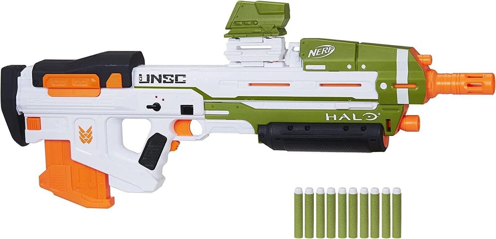 NERF Halo MA40 Motorized Dart Blaster Includes Removable 10-Dart Clip Toy Gun