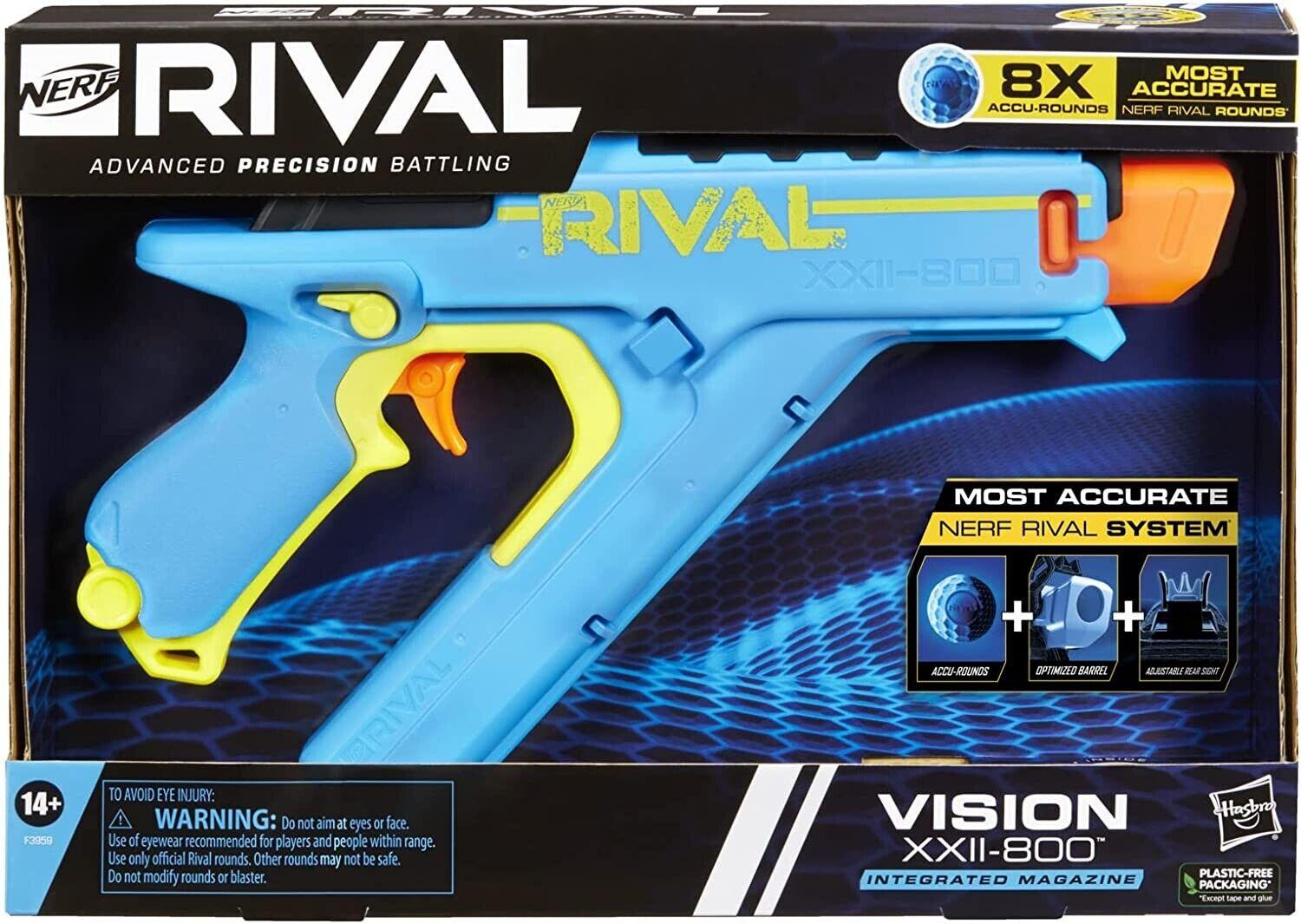 NERF Rival Vision XXII-800 Blaster Most Accurate Rival System Ages 14+ Toy Gun