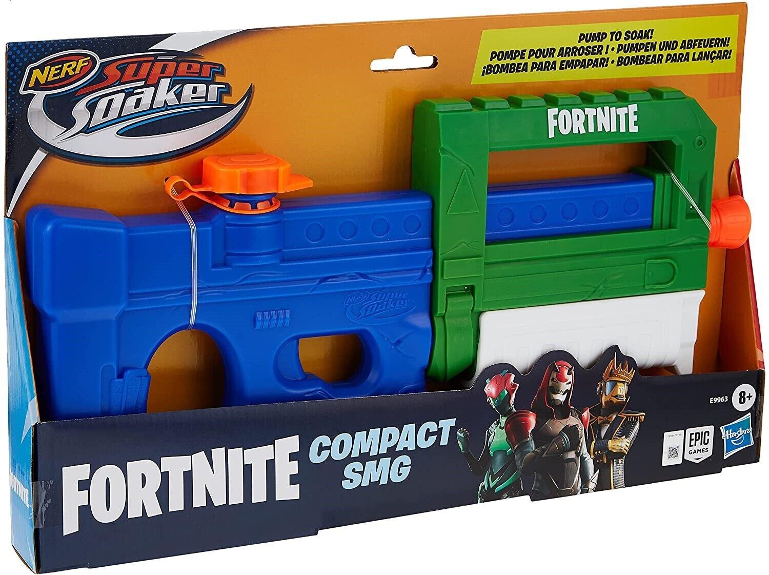 Nerf Fortnite Super Soaker 8+ Toy Compact SMG Water Blaster Pump Action Water
