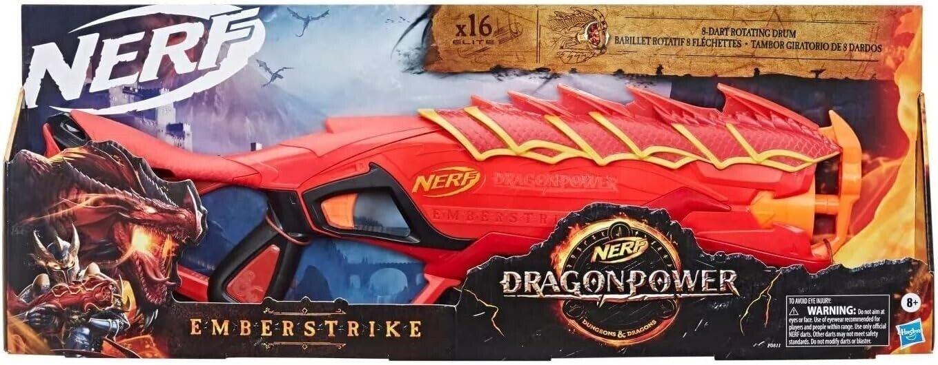 Nerf Dungeons and Dragons DragonPower Emberstrike Blaster Dragon Ages 8+ New Toy