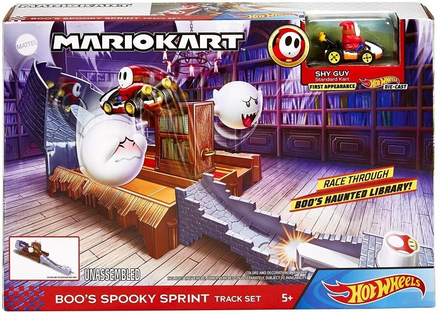 Hot Wheels Mario Kart Boo Spooky Sprint Unassembled Race Track for Ages 5+