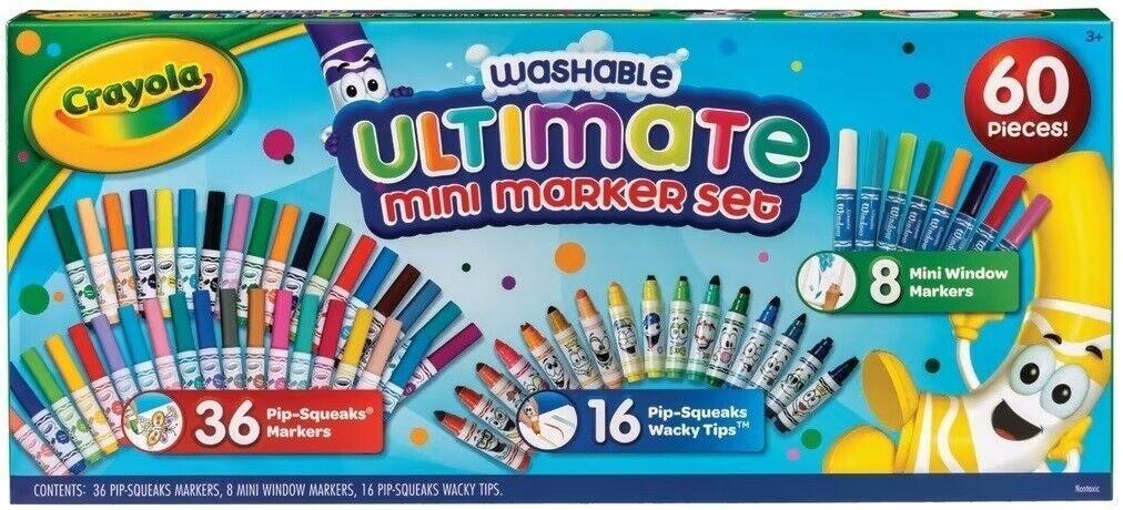 Crayola Washable Ultimate Mini Marker Set Paint Colours Play Crayons Wacky Tips