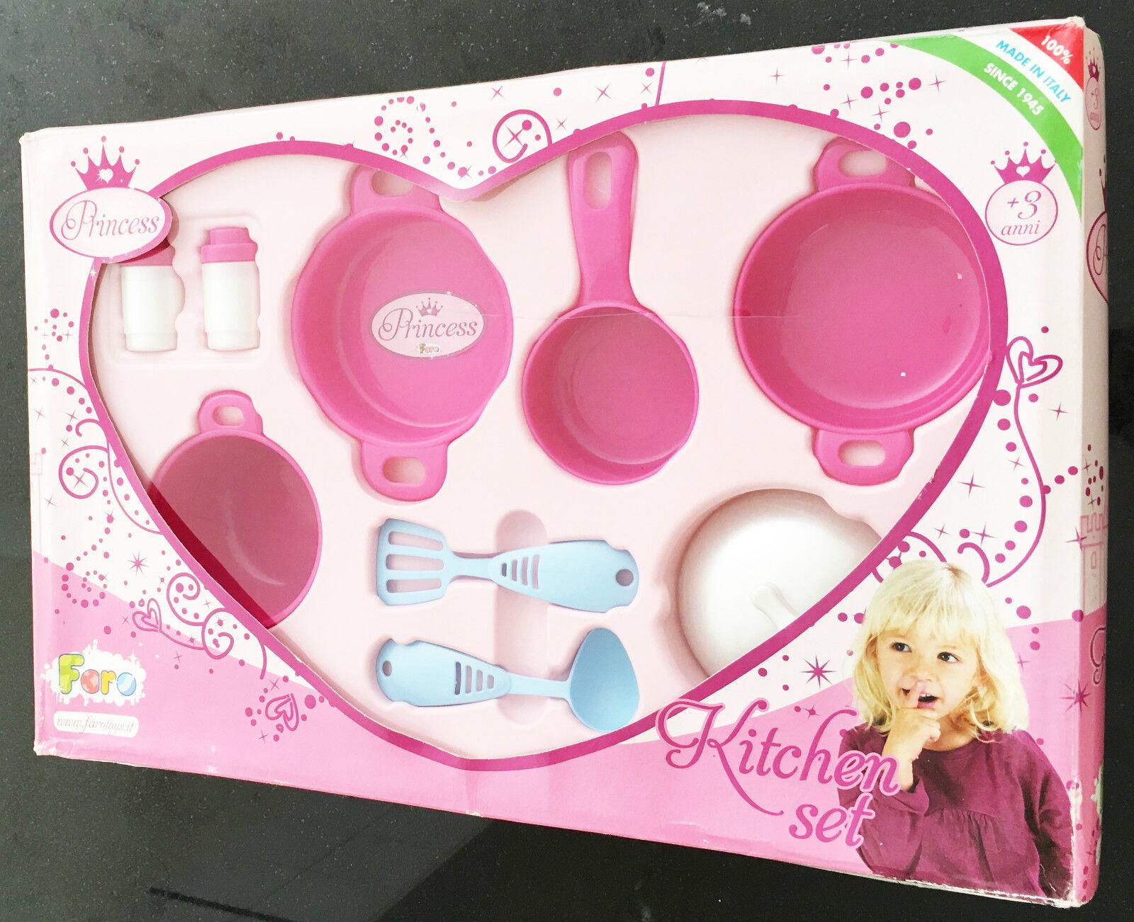 Kitchen Pretend Play Faro Princess Maxi Pans Chef Cooking New Toy Ages 3+ Girls