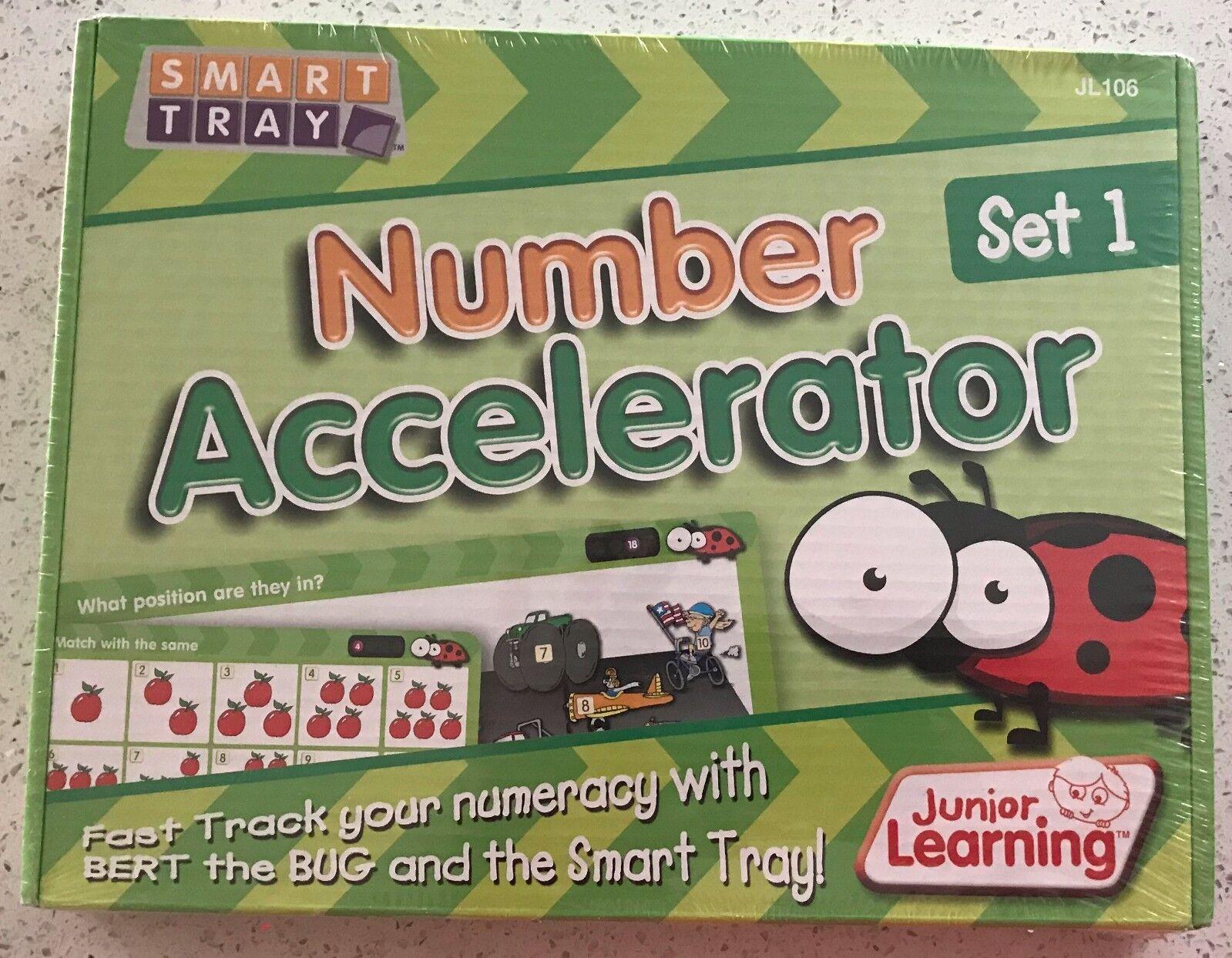 Junior Learning Number Accelerator Set 4+ Kindy School New Toy Learn Smart Tray
