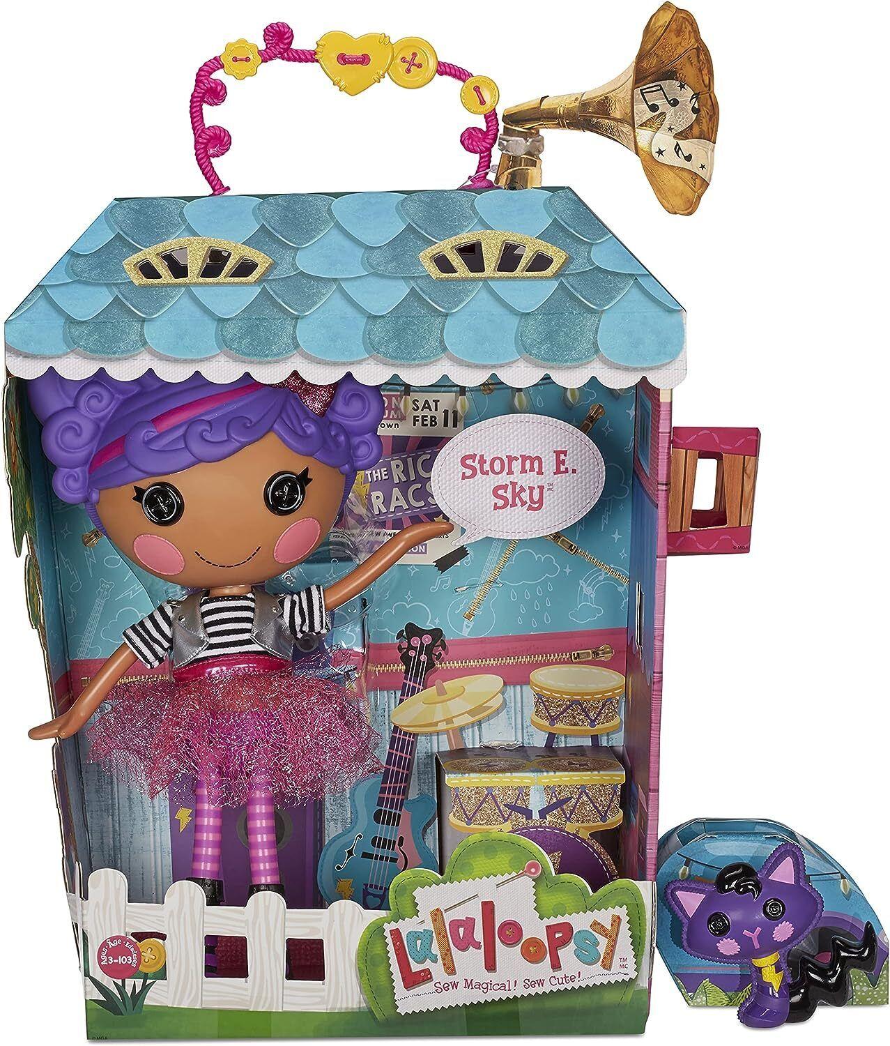 Lalaloopsy-Storm E.sky-Large 13 Inch Doll Crumbs Sugar Cookie Pet Puppy Sky Play Fashion Fun