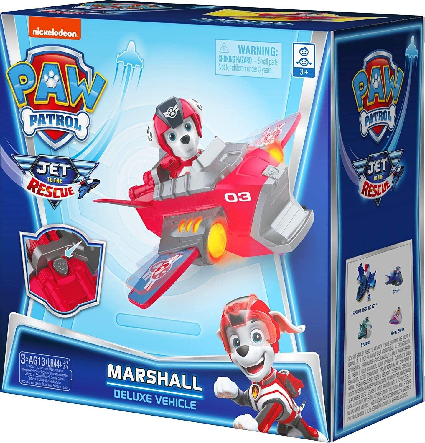 Paw Patrol-Marshall Jet-to The Rescue Deluxe Transforming Jet Ages 3+ Toy Car Play Sounds