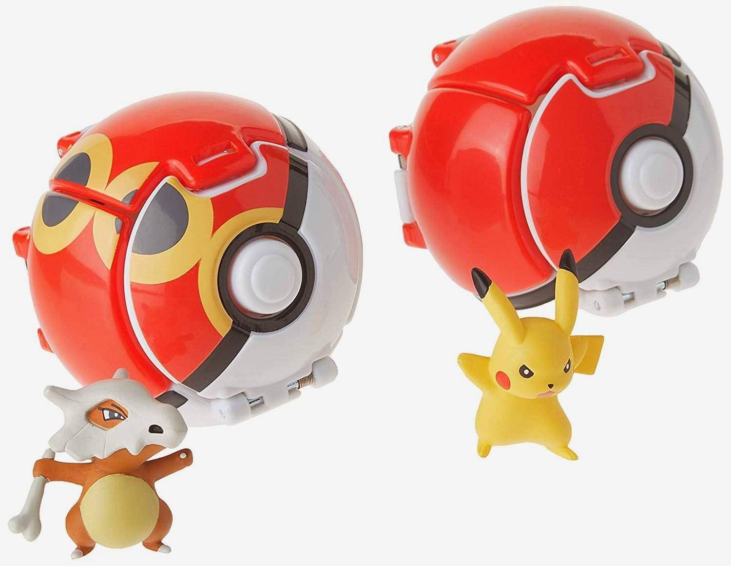 Pokemon Throw n Pop Poke Ball Duel Set Repeat Ball Pikachu Ages 4+ New Toy Play