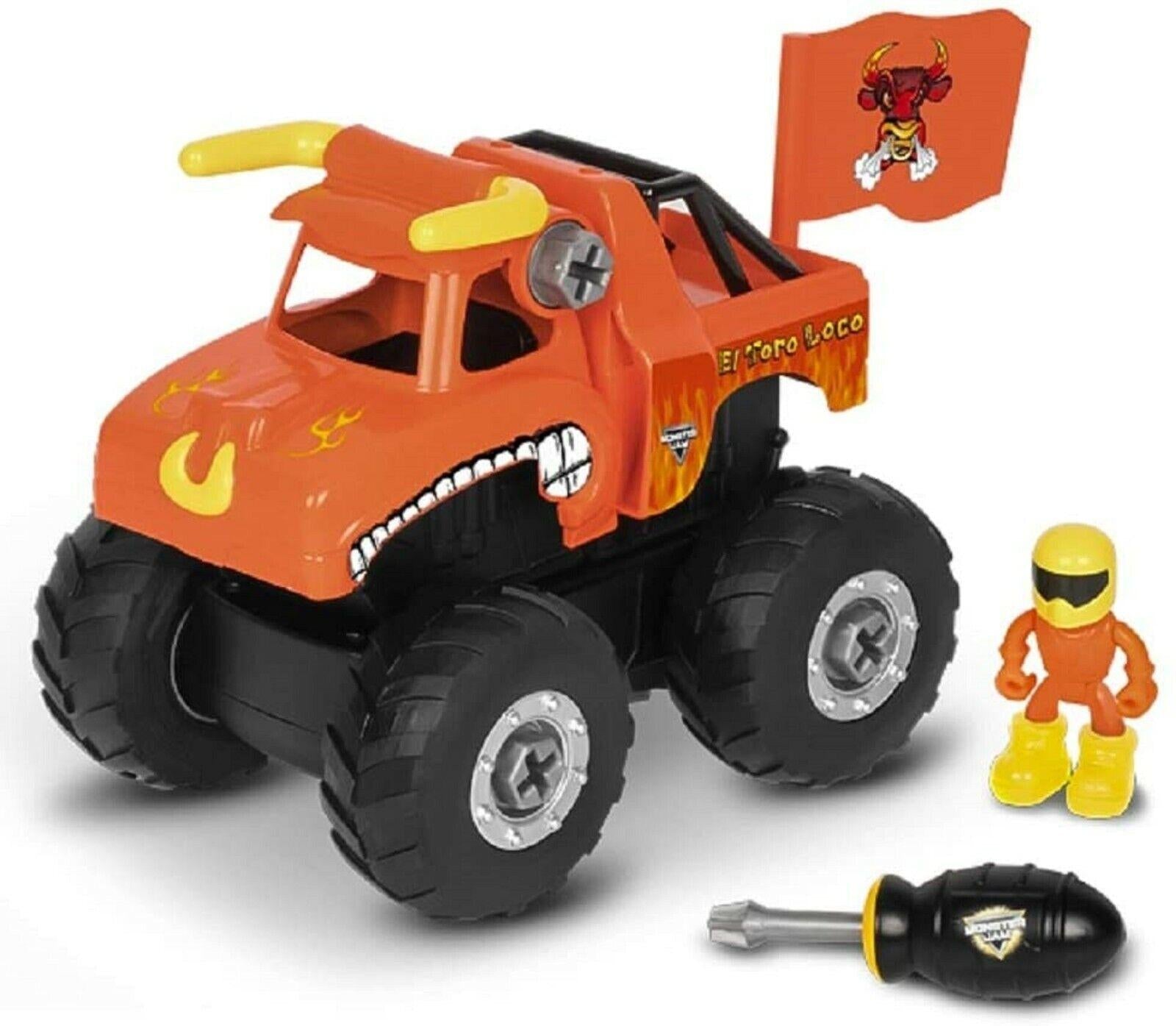 Monster Jam Machine Maker Remix El Toro Loco Truck for 3+ Toy Build Make Race Car
