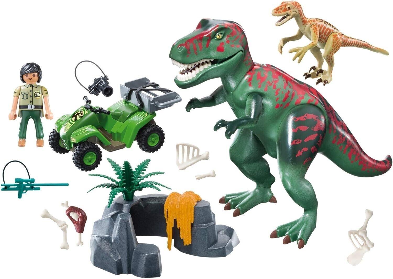PLAYMOBIL 9231 Explorer Quad with T-Rex Dino Ages 4+ New Toy Dinosaur Play Gift