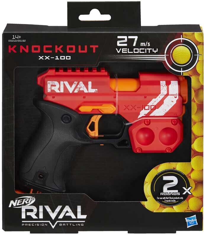 NERF Rival-red Knockout- XX-100 Blaster Ages 14+ Toy Gun Play Fire Fight Round Gift