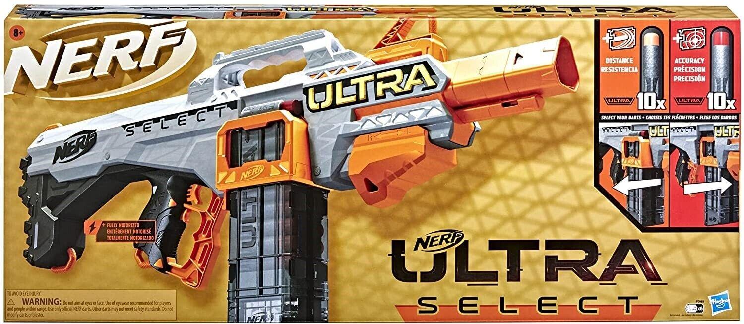 NERF Ultra Select Fully Motorized Blaster Ages 8+ Toy Gun Fire Fight Darts Play