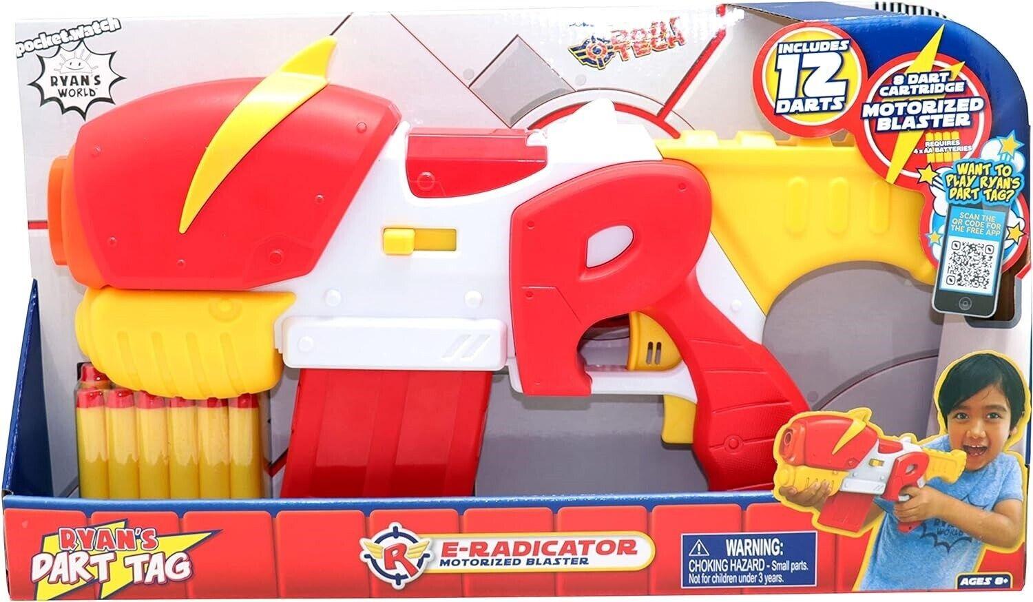 Ryan's World Foam Dart Tag E-Radicator Motorized Blaster Ages 8+ New Toy Ryan