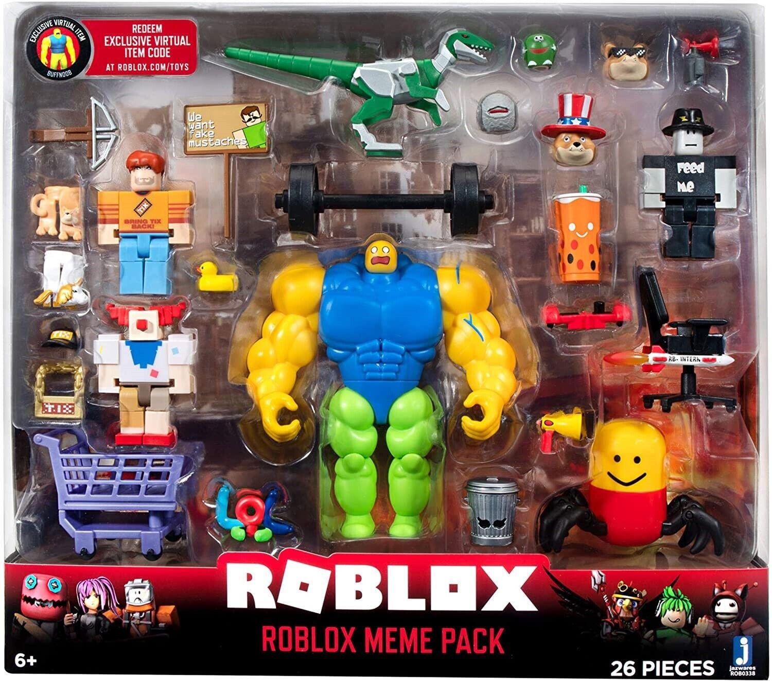 Roblox Action Collection Meme Pack Playset Includes Exclusive Virtual Item Mix