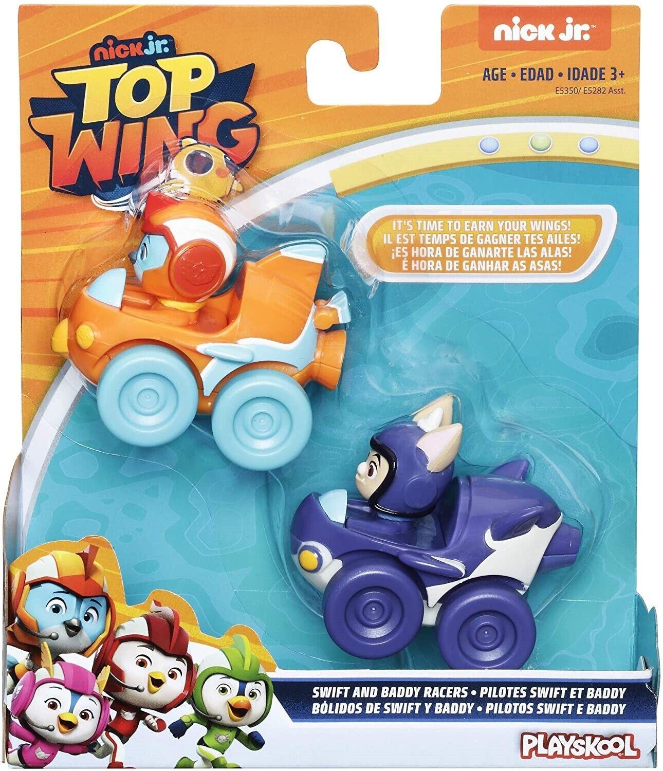 Top Wing Racers-swift and baddy -2 Pack Ages 3+ Toy Race Car Pet Play Wings Fly Jeep Gift