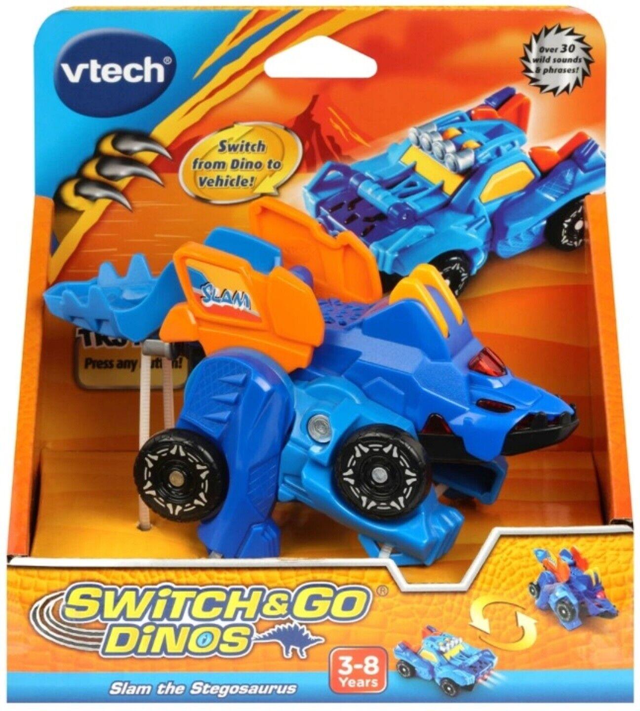 Vtech Switch & Go Dinos-Slam the Stegosaurus-Ages 3+ Toy dino Car transformer