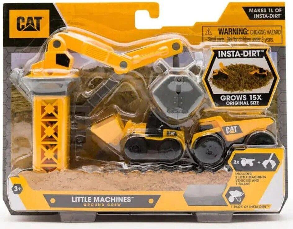 CAT Little Machines Ground Crew with Dirt Crane Ages 3+ New Toy Build Play Gift