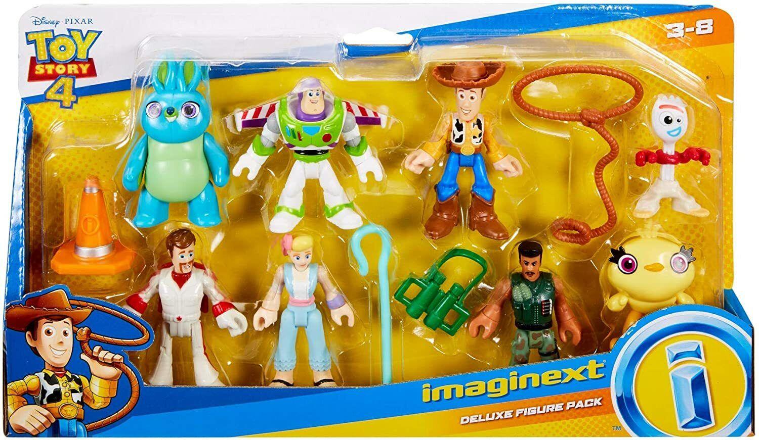 Fisher-Price 8-Figure Deluxe Pack Disney Toy Story Woody Buzz Lightyear Forky