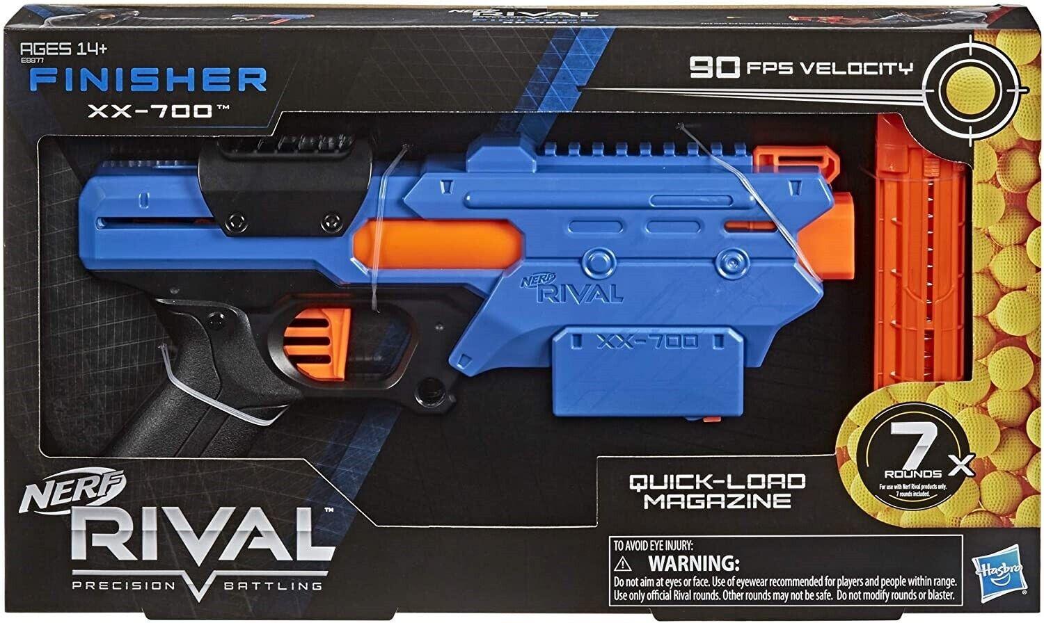 NERF Rival Finisher XX-700 Blaster Ages 14+ Toy Gun Play Fire Round Shot Gift