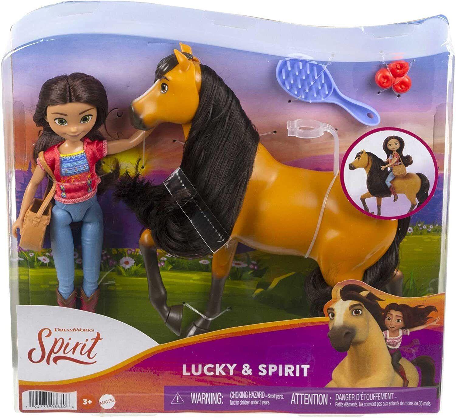 Lucky and Spirit 4 Riding Free Collector Doll and Horse Ages 3+ Toy Pony Race Fun