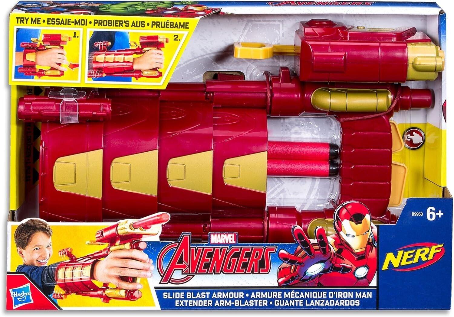 Avengers Marvel Iron Man Elite Slide Blast Armor With 2 Genuine Darts Play Gift