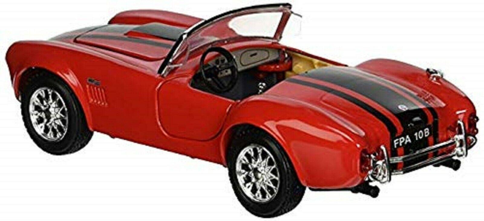 Maisto 1:24 Scale 1965 Shelby Cobra 427 Diecast Car Ages 3+ New Toy Race Car Fun