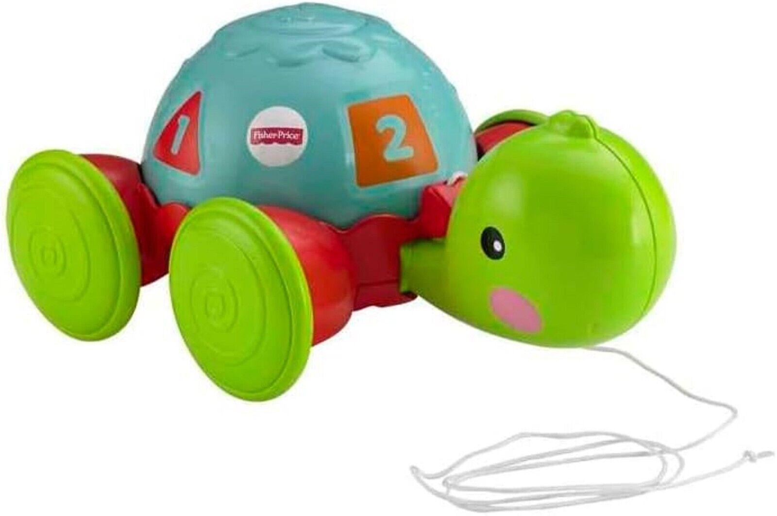 Fisher-Price Pull Along Turtle Head-bobbing action Numbers Shapes Colours Play
