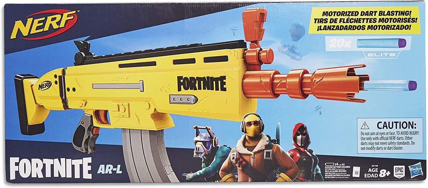 Nerf Fortnite AR-L Scar Elite Blaster Motorized Blaster Ages 8+ Toy Gun Fire Fun