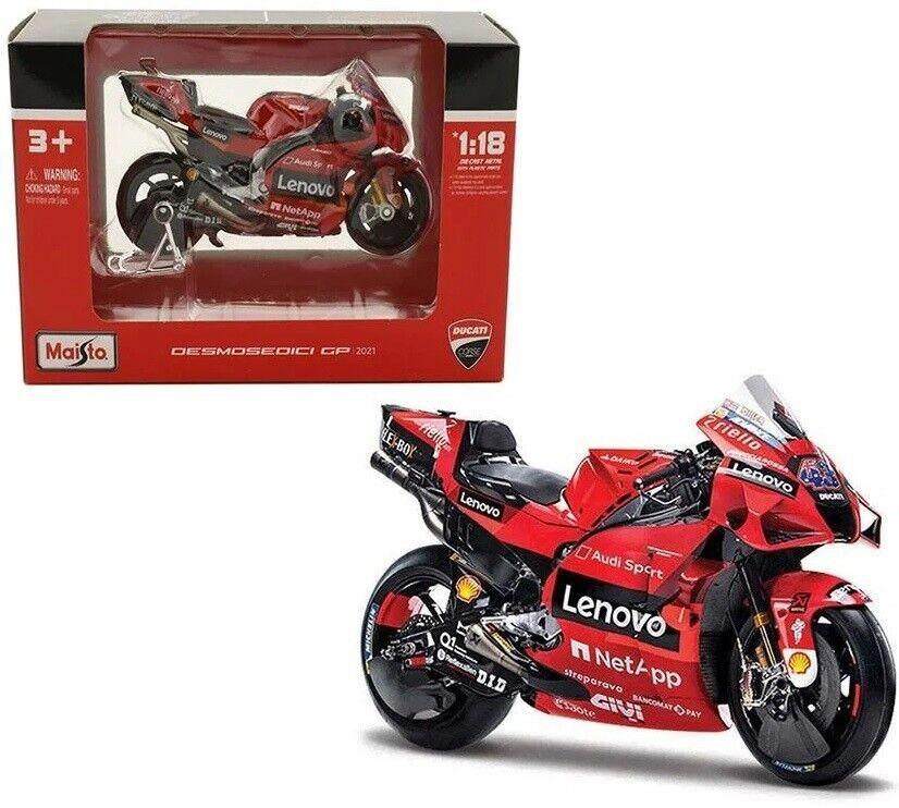 Maisto 1:18 Moto GP 2021 Ducati Lenovo Team Assortment Designs may vary Bike